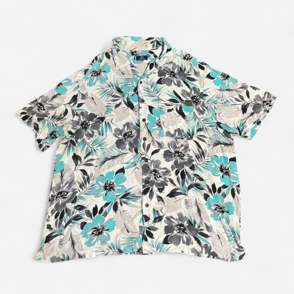 George blue/Color mix XXL (width 24in, length 27in) size flower short sleeve but